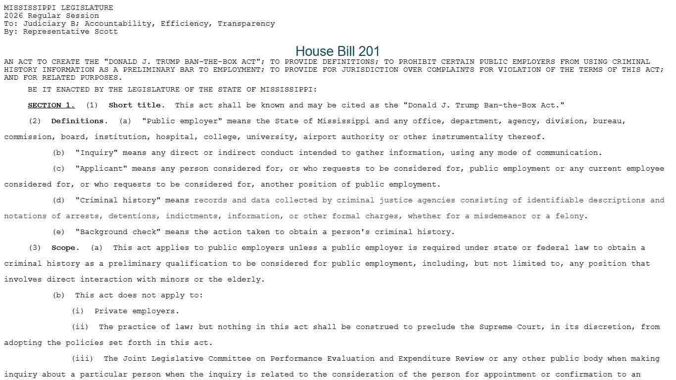 HB 201 (As Introduced) - 2026 Regular Session